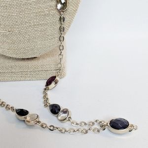 WHBM Red Black & Gold Long Necklace